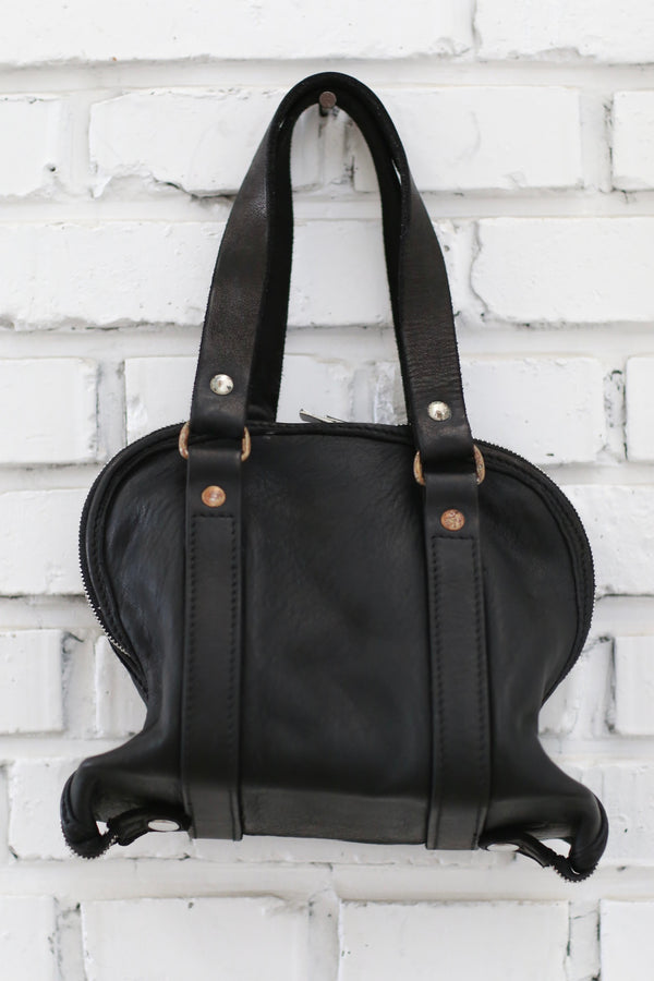 Guidi horse leather small handbag soft GB00 Italian handmade GD-GB00-BLKT